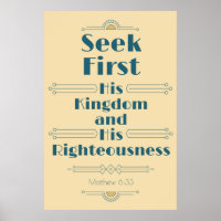 Seek zuerst Sein Königreich und Seine Rechtschaffe