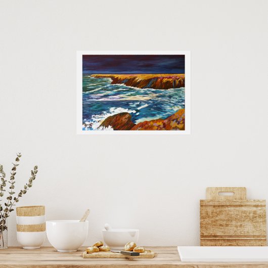 Seekante in der Bretagne Poster (Küche)