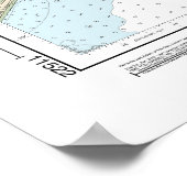 Seekarte 11522 über die Flüsse Stono und Nord-Edis Poster (Ecke)