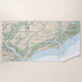 Seekarte 11522 über die Flüsse Stono und Nord-Edis Strandtuch