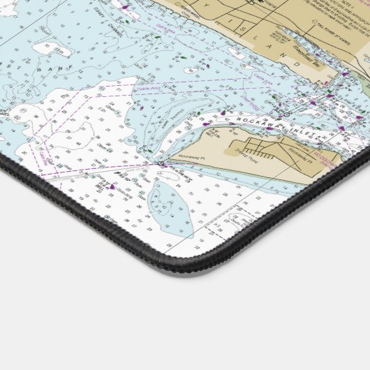 Seekarte 12327 im Hafen von New York Schreibtischunterlage (Ecke)