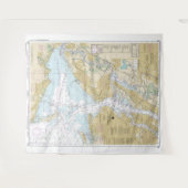 Seekarte 12327 im Hafen von New York Wandteppich (Vorderseite (Horizontal))