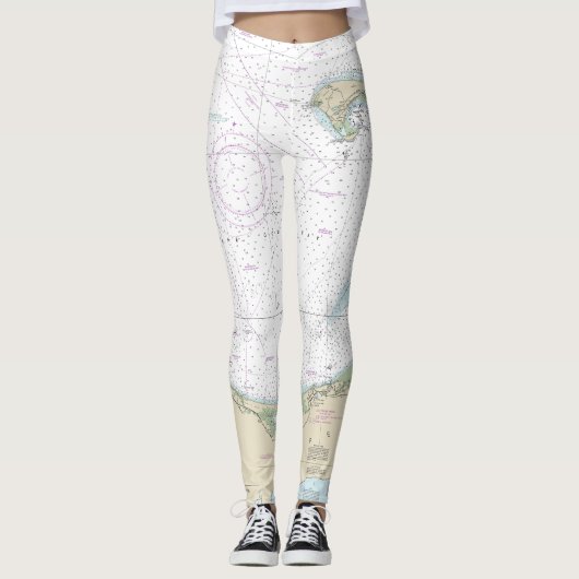 Seekarte 13246 über die Kabeljaubucht Leggings (Vorderseite)