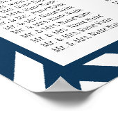 Seekarte 150 für Zickzack Hochzeitssitze in Navy B Poster (Ecke)