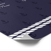 Seekarte 18x24 Blue Anchors Poster (Ecke)