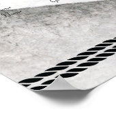 Seekarte 18x24 Grau weiß Poster (Ecke)