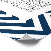 Seekarte 200 Zickzack Hochzeitssitze in Navy Blue Poster (Ecke)