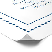 Seekarte, blau-straffe Starfish, 24 x 36 Sitzplätz Poster (Ecke)