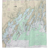 Seekarte Casco Bay 13290 Duschvorhang (Vorderseite)