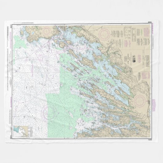 Seekarte Casco Bay 13290 Fleecedecke (Vorderseite (Horizontal))