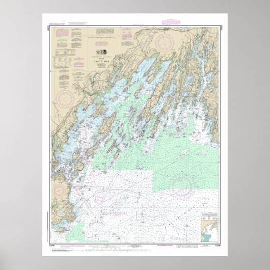 Seekarte Casco Bay 13290 Poster (Vorne)