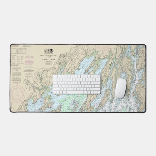 Seekarte Casco Bay 13290 Schreibtischunterlage (Tastatur & Maus)