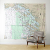 Seekarte Casco Bay 13290 Wandteppich (Beispiel (Horizontal))