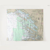 Seekarte Casco Bay 13290 Wandteppich (Vorderseite (Horizontal))