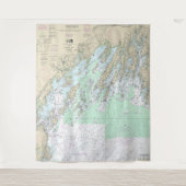 Seekarte Casco Bay 13290 Wandteppich (Vorderseite)