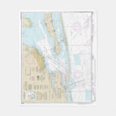 Seekarte der Bucht von Pensacola 11383 Fleecedecke (Vorderseite)