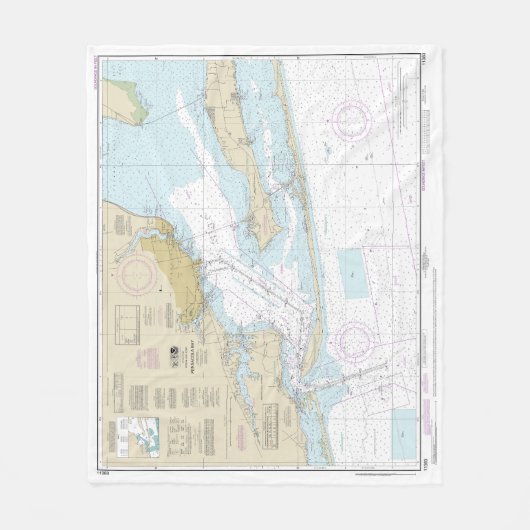 Seekarte der Bucht von Pensacola 11383 Fleecedecke (Vorderseite)