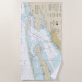 Seekarte der Bucht von Pensacola 11383 Strandtuch (Vorderseite)