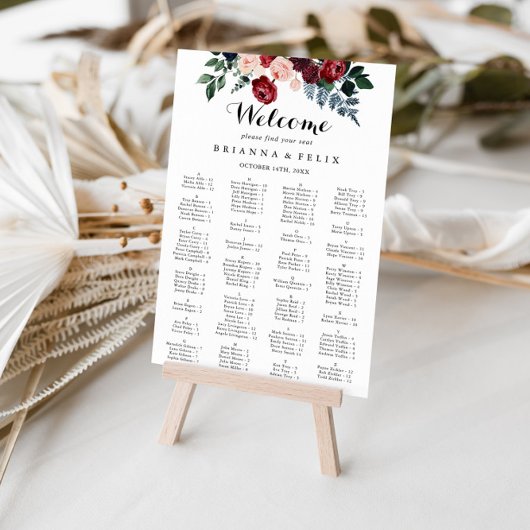 Seekarte der burgundy Navy Poster