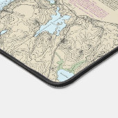 Seekarte der französischen Bucht und der Mount-Wüs Schreibtischunterlage (Ecke)