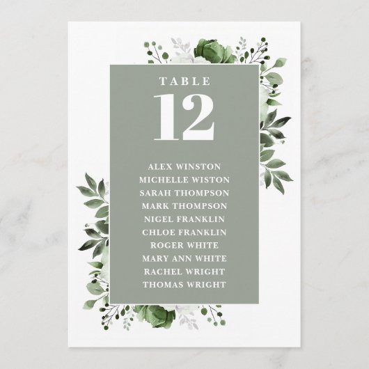 Seekarte der grünen Tischnummer (Vorderseite)