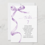 Seekarte der Lavendel-Tischnummer Einladung (Rückseite)