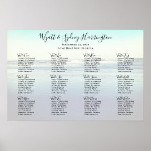 Seekarte der Ocean Waves Beach Poster