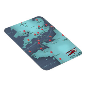 Seekarte des Ärmelkanals Magnet