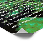 Seekarte des Blauen grünen Baumkronen der Märchenw Poster (Ecke)