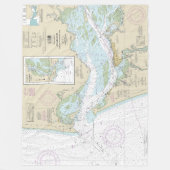 Seekarte des Columbia River 18521 Fleecedecke (Vorderseite)