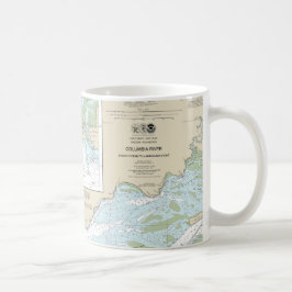 Seekarte des Columbia River 18521 Kaffeetasse