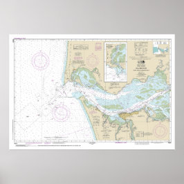 Seekarte des Columbia River 18521 Poster
