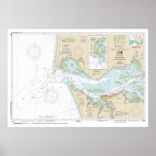 Seekarte des Columbia River 18521 Poster