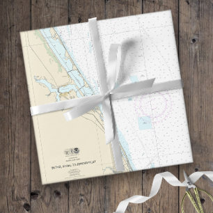 Seekarte des Nautical Florida Schatzmeisters Geschenkpapier