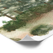 Seekarte des Pinienwaldes Poster (Ecke)