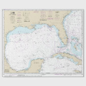 Seekarte des Seemanns Nautical Florida Gulf of Mex Geschenkpapier (Flach)