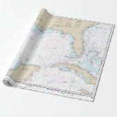 Seekarte des Seemanns Nautical Florida Gulf of Mex Geschenkpapier (Ungerollt)