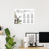 Seekarte des Waldwaldes von Hirschbaumgewächsen Poster (Heimbüro)