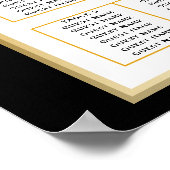 Seekarte Edgy Black Gothic Wedding Poster (Ecke)