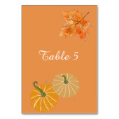 Seekarte Fall Rost Blätter orange Goldpumpen Tischnummer (Vorderseite)