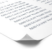 Seekarte für blaue Aquarellfarben an der Küste Poster (Ecke)