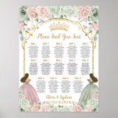 Seekarte für die blaue Flora der Sage Green Blush Poster (Vorne)