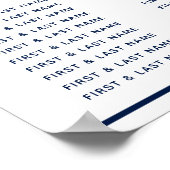 Seekarte für die Hochzeit von Nautic Rope 18 Tabel Poster (Ecke)