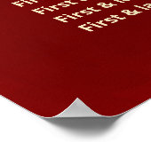 Seekarte für die Hochzeitsfeier Poster (Ecke)