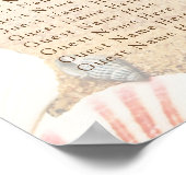 Seekarte für die Hochzeitsfeiern am tropischen Str Poster (Ecke)