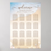 Seekarte für die Hochzeitsfeiern am tropischen Str Poster (Vorne)