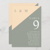 Seekarte für die Tischnummer auf der Ebene Grün un (Vorne/Hinten)