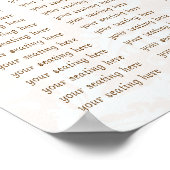 Seekarte für Empfang mit Braut- und Bodenmatte Poster (Ecke)