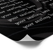 Seekarte für Empfang mit Braut- und Bodenmatte Poster (Ecke)