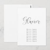 Seekarte für Gletscher Postkarte (Vorne/Hinten)